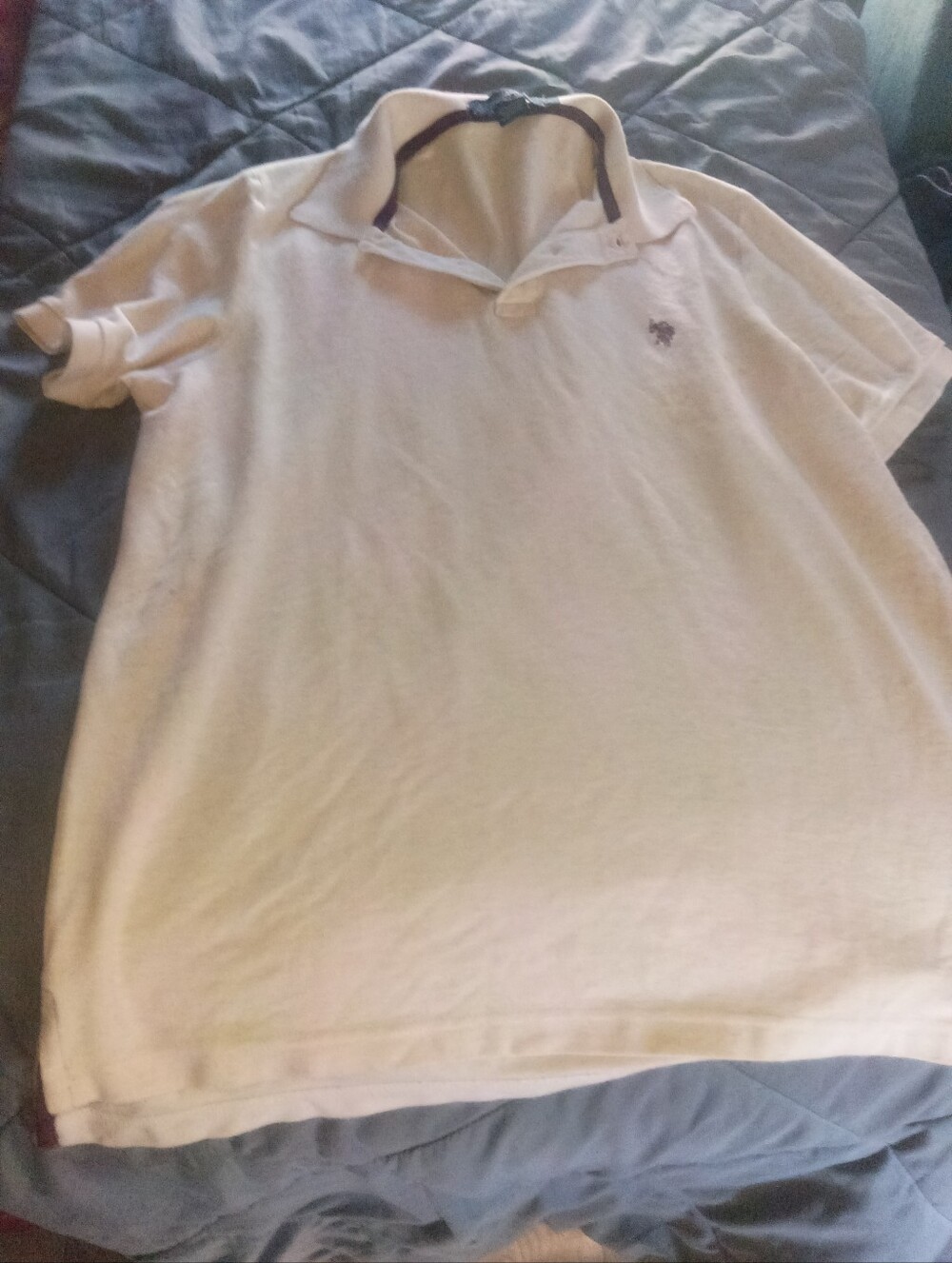 U.S. Polo Assn. Cream Polo with Dark Contrast Trim
